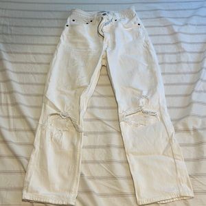 Abercrombie white denim jeans